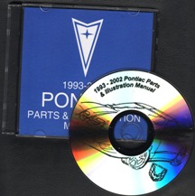 1993 - 2002 Pontiac Firebird Parts and Illustration Catalog DVD