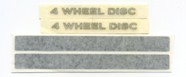 "4-Wheel Disc Brake" Door Handle Decals