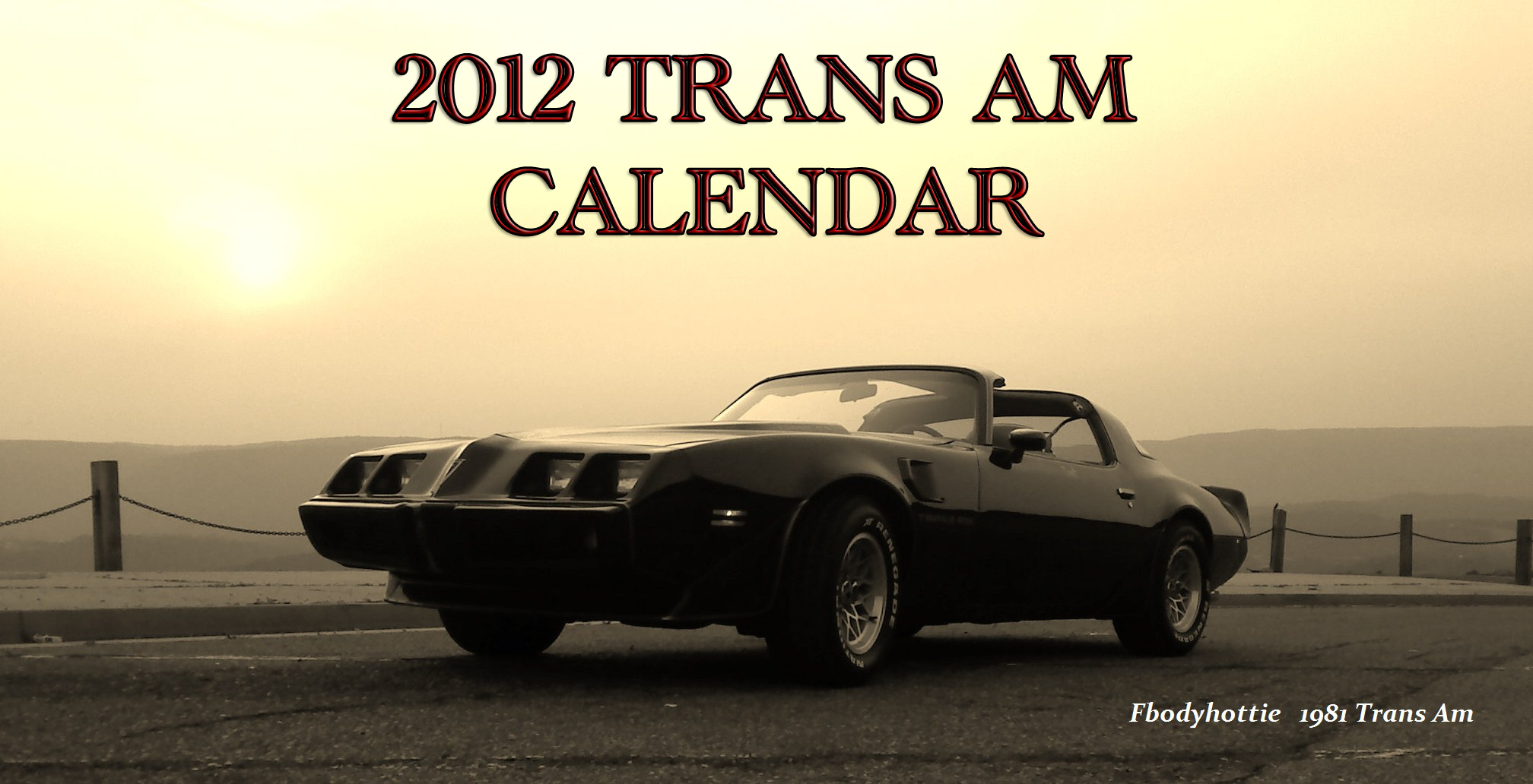 2012 Trans Am Calendar