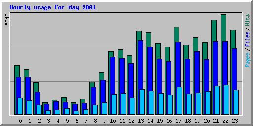 Hourly usage for May 2001